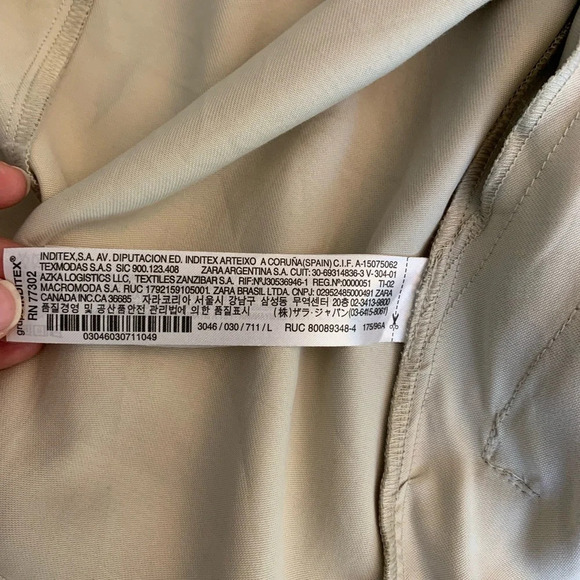 - Zara safari  jacket in beige size L - Picture 8 of 11